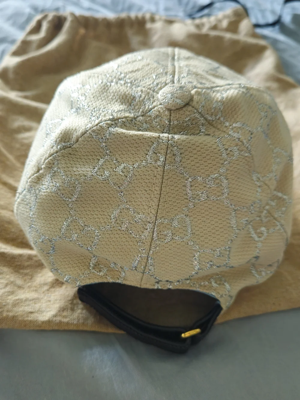 Gucci Unisex Beige Monogram Baseball Cap Small